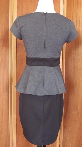Vintage B-Wear BOHO Chic Gypsy Boardwalk Peplum Cocktails/Party/Office Dress S9 - Picture 6 of 7