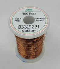 MWS Multifilar Magnet Wire, 3-Conductor, 32 Gauge AWG, 350+ ft, Insulated