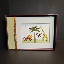 Papyrus Jungle Theme Children Kids Photo Album 11x8 6-Ring Lion Monkey Giraffe