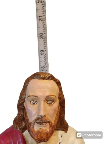 Vintage Keramik Jesus Christus Herr betende Statue 18 Zoll - Bild 8 von 9