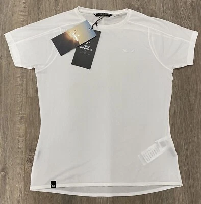 Salewa Women’s Pedroc Dry Gym Tee Top White Size medium Active Top Gym Wear - Image 1 of 4