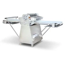 Prepline FSS-89-220, 89" Floor Model Reversible Dough Sheeter with Roller Pin