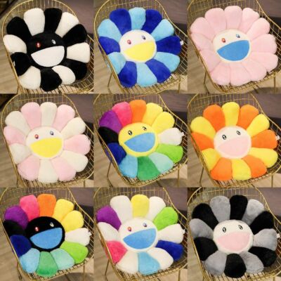 40/60cm Takashi Murakami Rainbow Flower Pillow Plush Colorful Stuffed Gift Decor