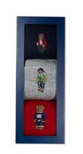 Polo Ralph Lauren Men's 3-Pk. Assorted Polo Bear Crew Socks Gift NWT US 10-13