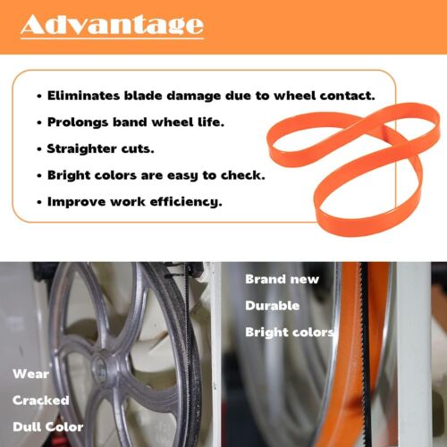 2-Pack Urethane Band Saw Tires, Replace for 14" Delta 905145 Craftsman 3AD92501 - Picture 7 of 7
