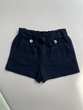 NWOT Zara Toddler Girl Winter Shorts w/ Bow Navy Blue 2-3 Years 38.6 Inches 