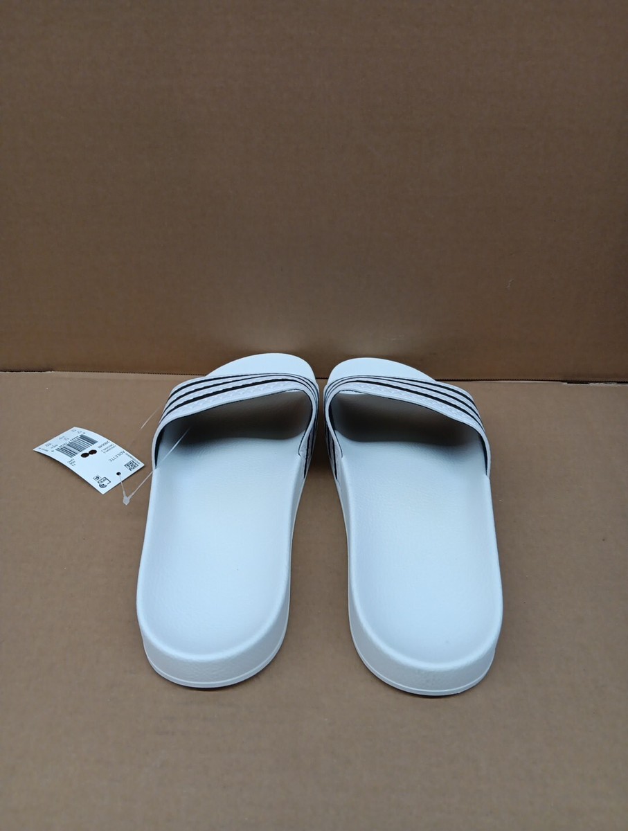 Adidas Adilette Mens Sport Sandals Slides Flip Flops Size 13 White