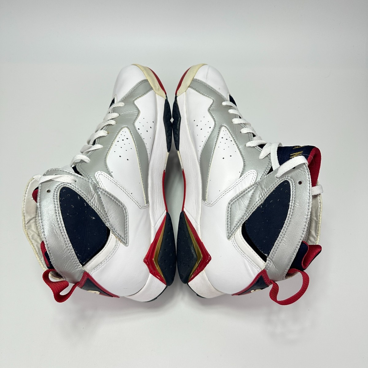 Nike Air Jordan 7 Retro Olympic 2012 White Silver Red Athletic