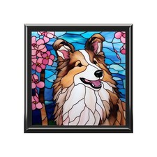 Shetland Sheepdog Pet Keepsake Box, Sheltie Mom Jewelry Box, Mom Birthday Gift