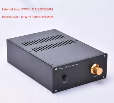 Full Aluminum DAC AMP DIY HiFi Power Amplifier Audio Vent Case Size 220*90*311mm