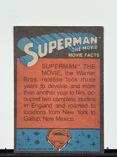 1978 Topps : Superman: The Movie Photo Cards, Series 1 - Select Your Card - Picture 133 of 171