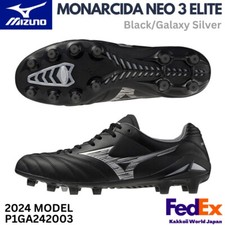 MIZUNO Soccer Cleats MONARCIDA NEO 3 ELITE P1GA2420 03 Black/Galaxy Silver NEW 