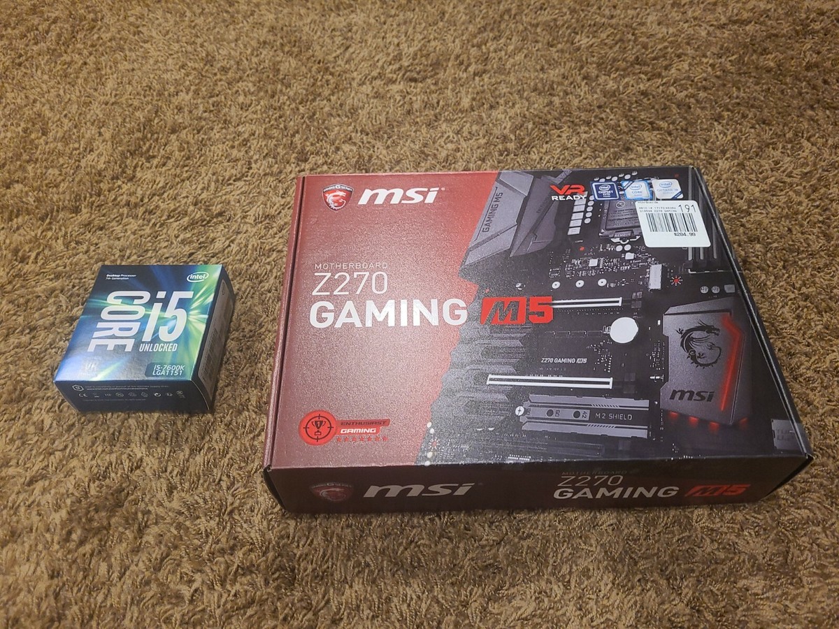 Intel core i5 7600k➕Z270Fgaming➕メモリ16GB MSI Z270 Gaming Motherboard + Intel i5 7600K CPU Bundle! | eBay