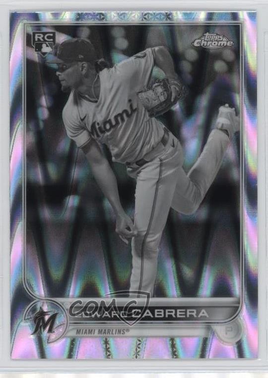 2022 Topps Chrome Sonic Black & White RayWave Refractor Edward Cabrera #64 4f5