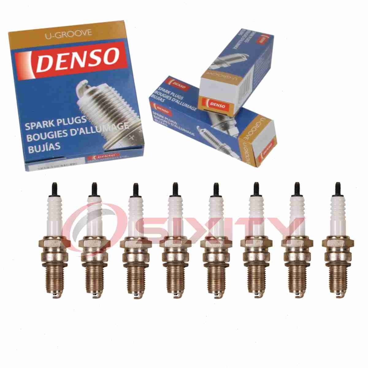 8 pc DENSO 4157 Standard U-Groove Spark Plugs for X20ESR-U 7512 Ignition ne