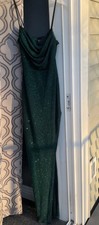Forest Green Sparkly Floor Length Dress Extra Small By Windsor