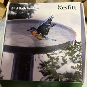 Kesfitt Bird Bath Heater for Outdoors in Winter 70W Birdbath Deicer with Ther...