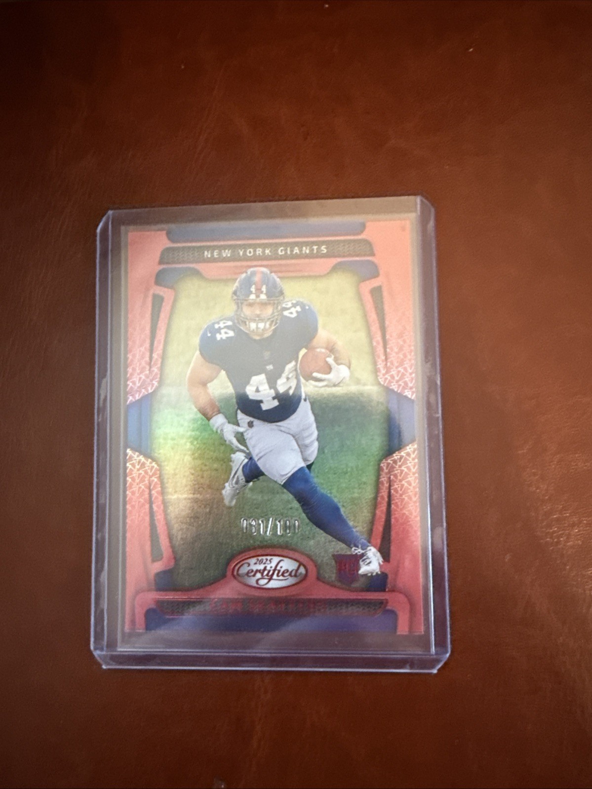 2025 Panini Certified - Rookies Cam Skattebo No 105 Mirror Red 031/100