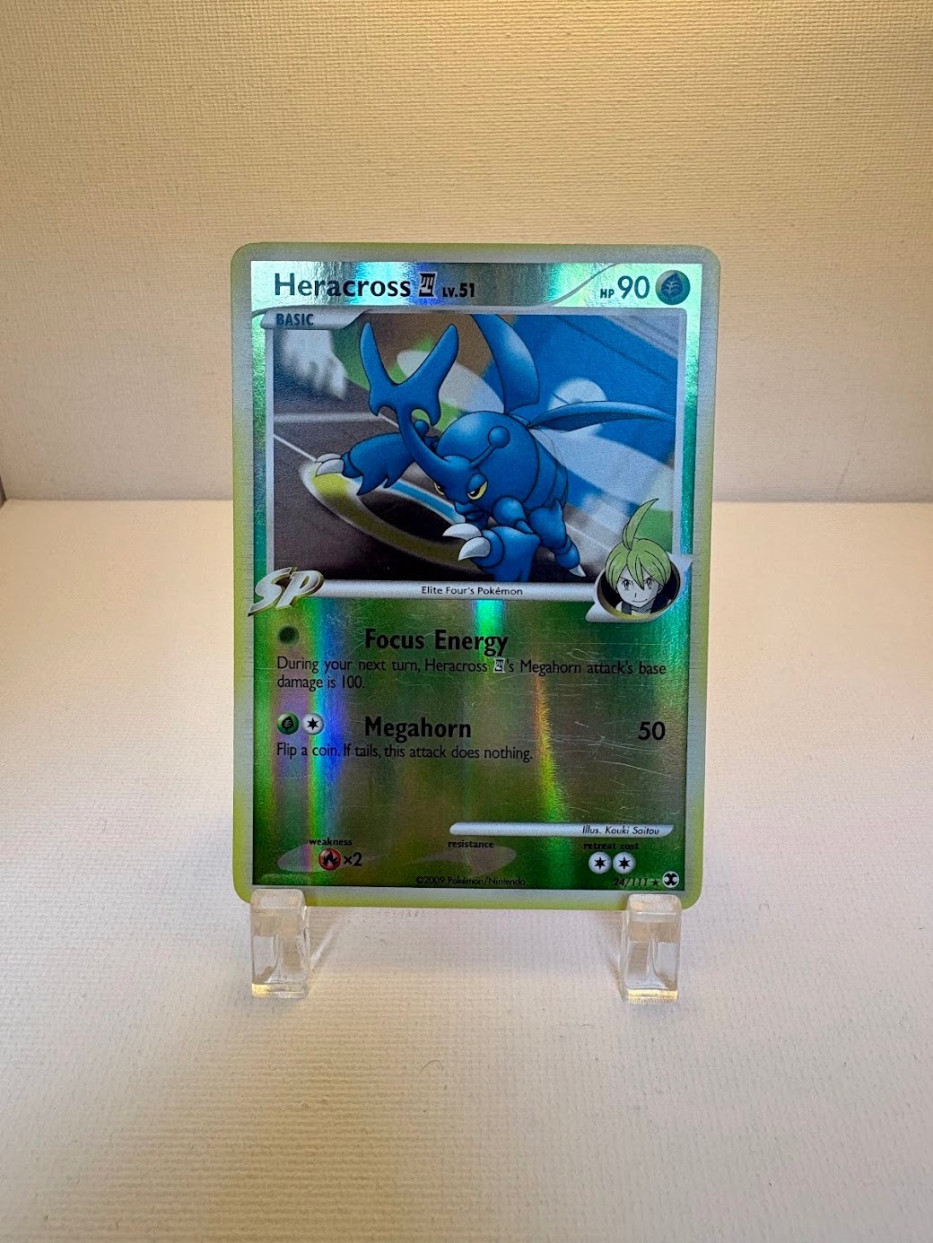Pokemon TCG Heracross 24/111 Rising Rivals Reverse Holo Rare