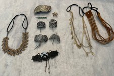Vintage To Modern Hair Accessory Lot Ponytail Covers Head Wraps Barrettes