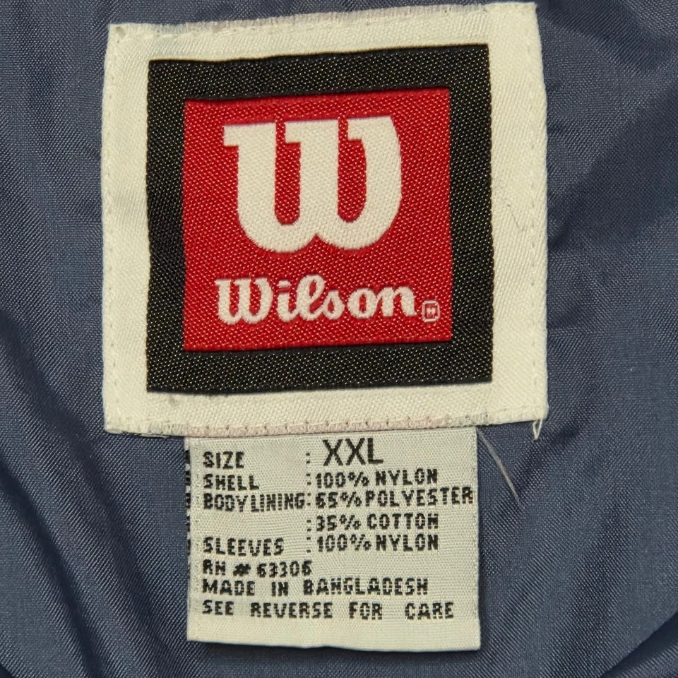 Vintage Wilson Color Block Blue Windbreaker Jacket Full Zip Lightweight Mens XXL - Image 3 of 4