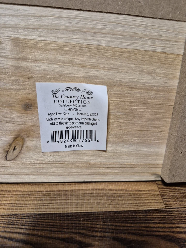 Rustic Wood Love Sign Wall Decor with Arrow Design - Image 4 of 4