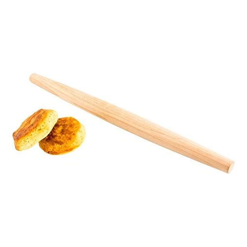 Pastry Tek 18 Inch French Rolling Pin, 1 Tapered Rolling Pin For Baking - Solid,