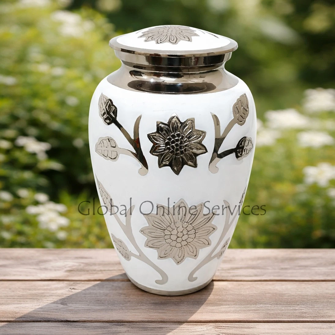 White Color Sunflower Hastings Designed Large Memorial Urn For Human Ashes
Opens in a new window or