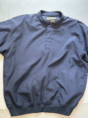 Zero Restriction Pullover Mens Large Short Sleeve Blue Windbreaker