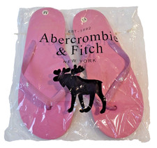 NEW Abercrombie Girls Flip Flops HOT PINK Size M US 8/9 