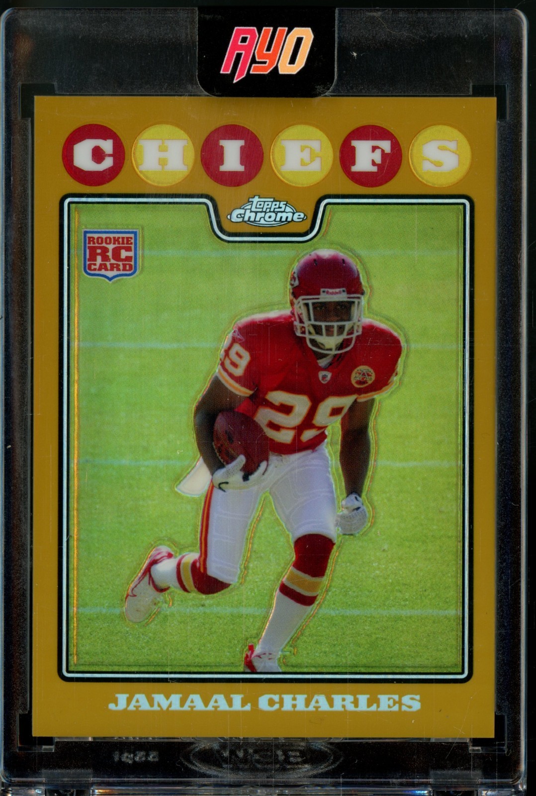 2008 Topps Chrome Jamaal Charles Gold Refractor RC #'d /199 - Kansas City Chiefs