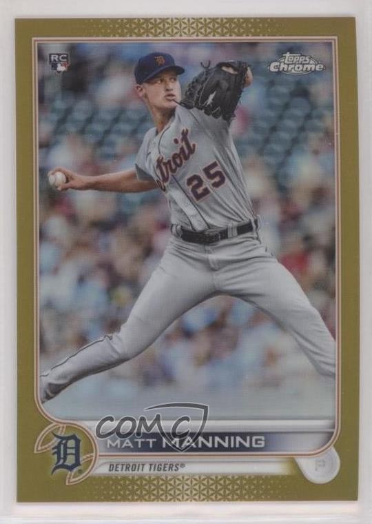 2022 Topps Chrome Gold Refractor 3/50 Matt Manning #57 7c5