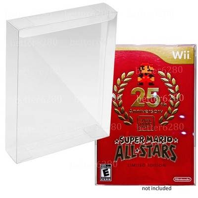 New Box Protector For Super Mario All Stars Wii 25th Ann. Fits NTSC size Not PAL
