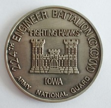 Medaille 224th Engineer Battalion Iowa Army National Guard Commander &Oslash;4cm