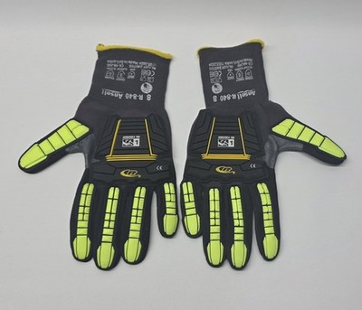 Ansell Ringers  R-840 - Nitrile Half-Dipped Anti-Impact Gloves, #8 (med/large)
