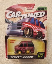 Car Tuned 1992 CHEVY SUBURBAN, Red, Series 7, Customs, Diecast, 1:64 Scale 07