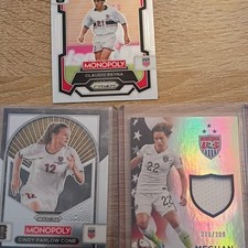 Panini Monopoly Prizm Soccer Trading Card Lot USA Reyna Parlow Klingenberg