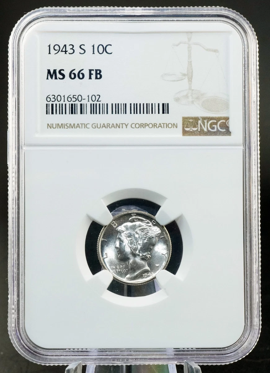 MS 66 Graded 1943 Year Mercury Dimes (1916-1945) for sale | eBay
