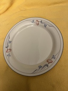 Lenox USA Chinastone GLORIES ON GREY Set of Three  Salad Plate 8 1/2"