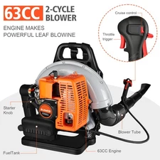 🧡Air Leaf Blower Gas Powered Snow Blower 665CFM 26CC/30CC/43CC 2-Stroke Engine