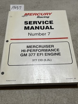  2000 Mercruiser Mercury Racing GM377 EFI 6.2L #7 Service Manual 90-840500 300