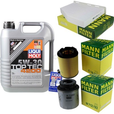 INSPEKTIONSKIT FILTER LIQUI MOLY ÖL 5L 5W-30 für VW Golf VI 5K1 1.4 TSI 1.2 1K1