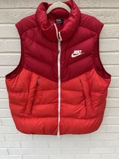 Nike Jacke Herren Xxl 2xl Rot Orange Ärmellos Weste Daunenweste Warm Puffer