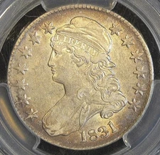 1831 CAPPED BUST SILVER HALF DOLLAR 50C PCGS XF 45 Overton 110 POP 19 Variety