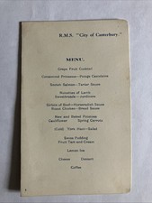 Merchant Navy Ephemera City Line Ltd (Ellerman Lines ) City Of Canterbury 1243