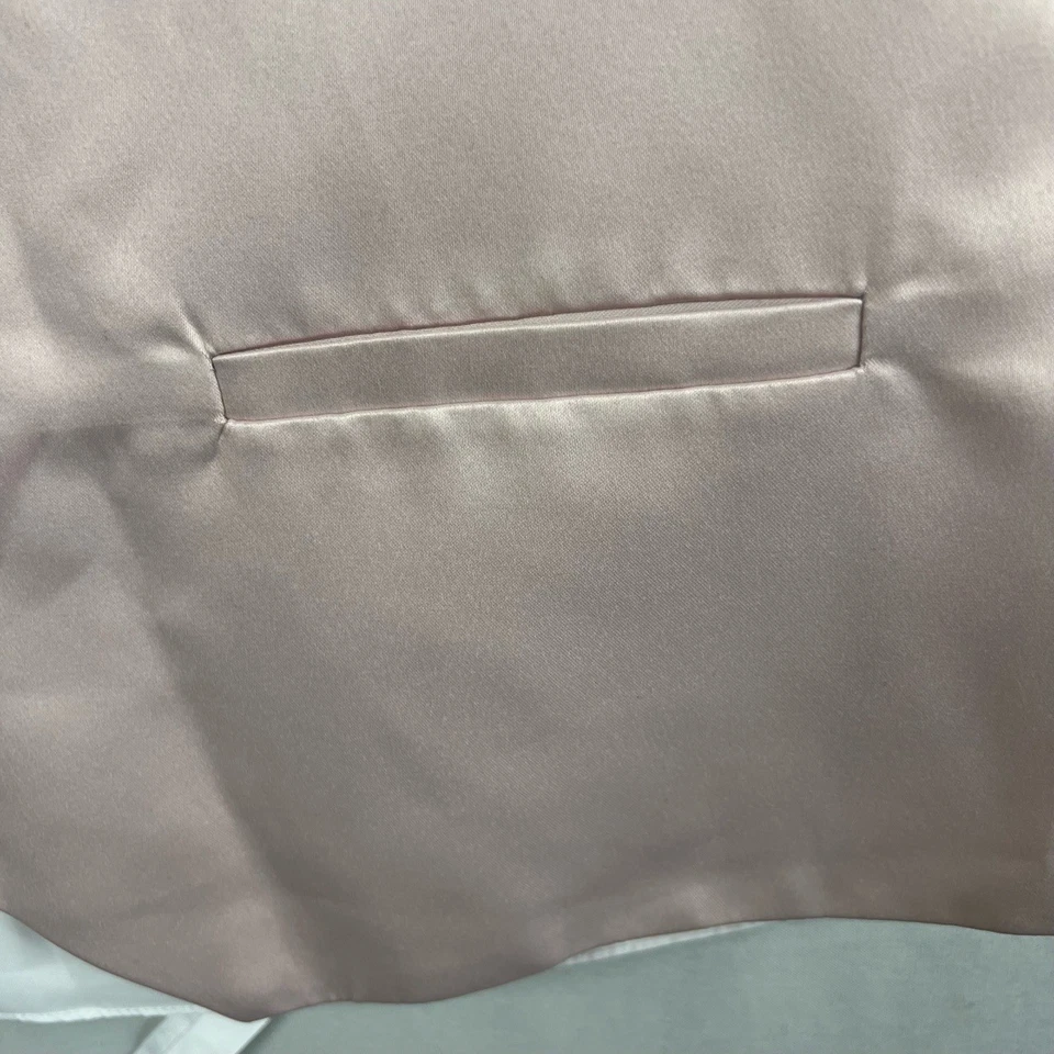 Azazie Vest Mens Large Blush Pink Satin Formal Elegant Wedding - Image 2 of 4
