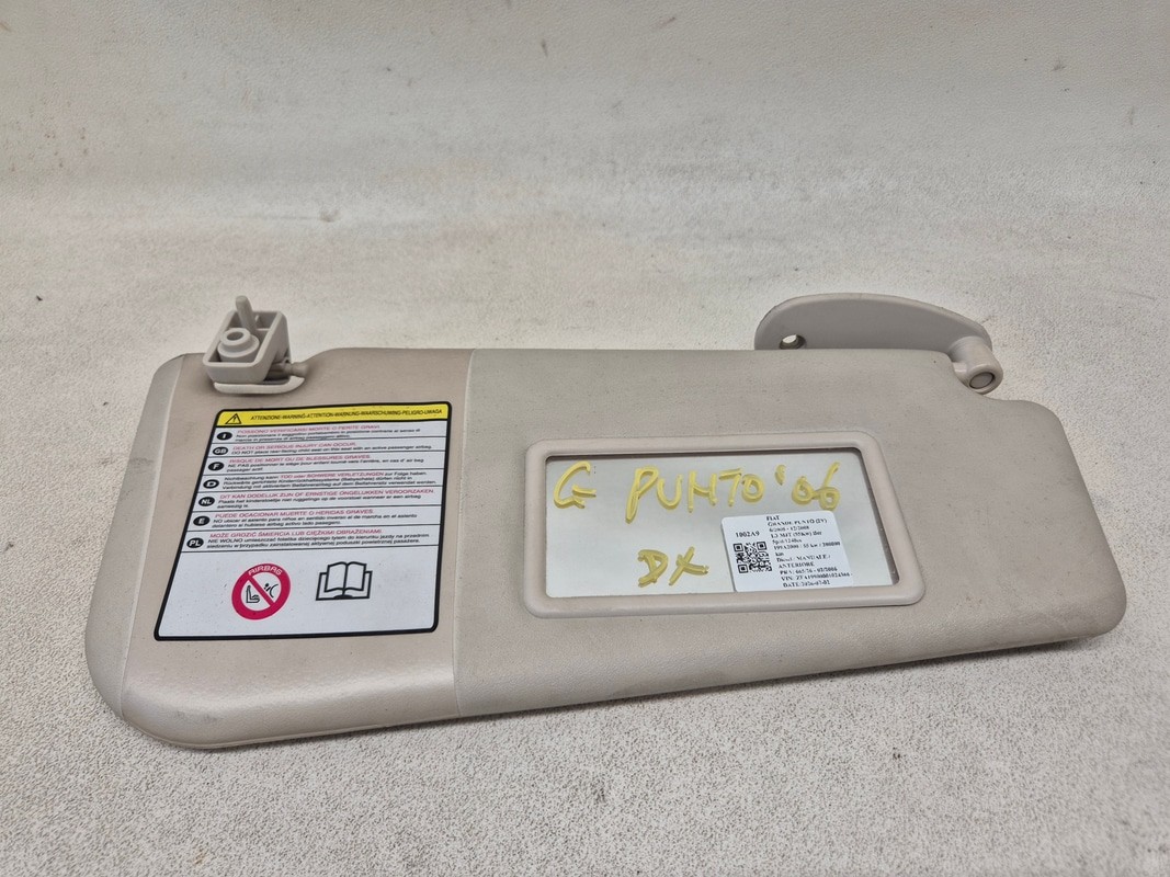 735411088 Supporto aletta parasole parabrezza DX FIAT GRANDE PUNTO (2Y) 1.2 Ber