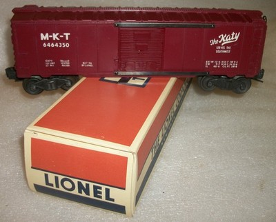 LIONEL POSTWAR 6464-350 MKT ''THE KATY'' BOX CAR VERY GOOD PLUS REPRO BOX