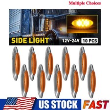 6.5 Amber Led Semi Trailer Truck Side Marker Clearance Lights Wchrome Bezel Us 6.5 Amber Led Semi Trailer Truck Side Marker Clearance Lights Wchrome Bezel Us