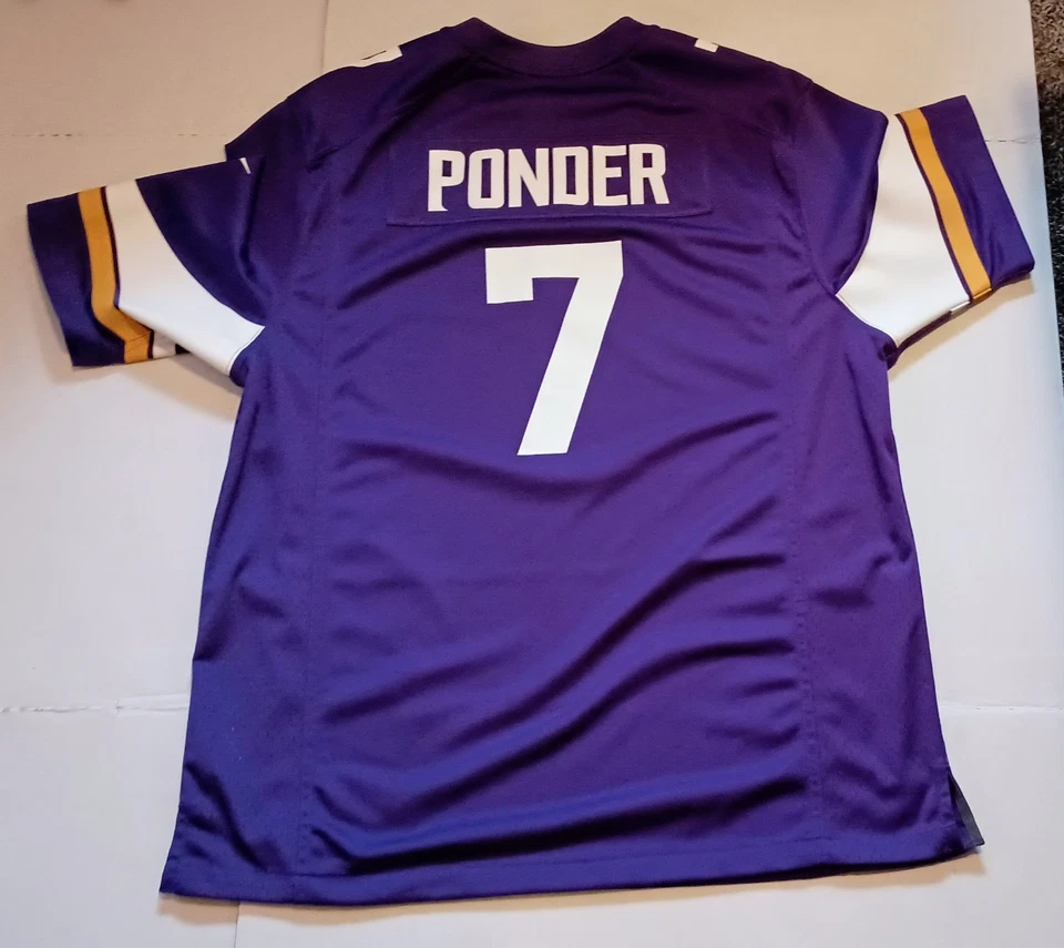 Minnesota Vikings Jersey Mens XLarge NFL Football Christian Ponder Nike Shirt - Image 4 of 4